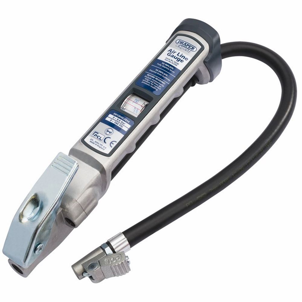 DRAPER 16230 - Professional Air Line Inflator with Lock-On Connector