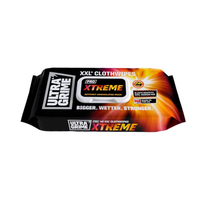 UltraGrime PRO Xtreme Cleaning Wet Wipes 40 XXL+ Heavy Duty Scrub Cloths