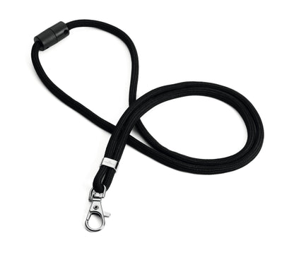 Durable Soft Recycled Fabric Lanyards with Safety Release| 10 Pack | Black