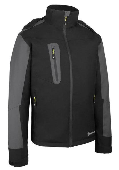 Beeswift Pembroke Padded Rain Jacket Black Grey EN343 Water Resistant Workwear Sizes S-5XL