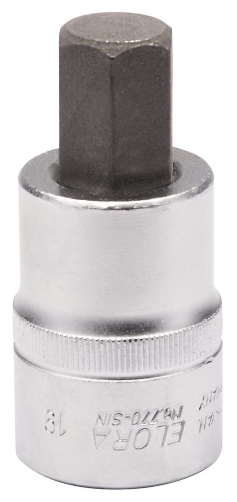 15554 Elora Elora Hexagon Screwdriver Socket, 3/4 Sq. Dr., 19mm 770-SIN 19 3/4 Screwdrivers Professional Trade DIY Workshop Garage Use