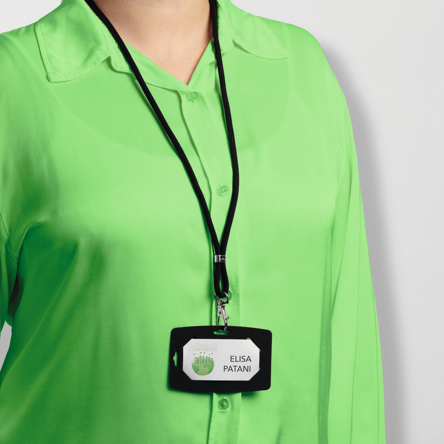 Durable Recycled Card ECO Name Badges with Printable Inserts | 20 Pack | 40x75mm