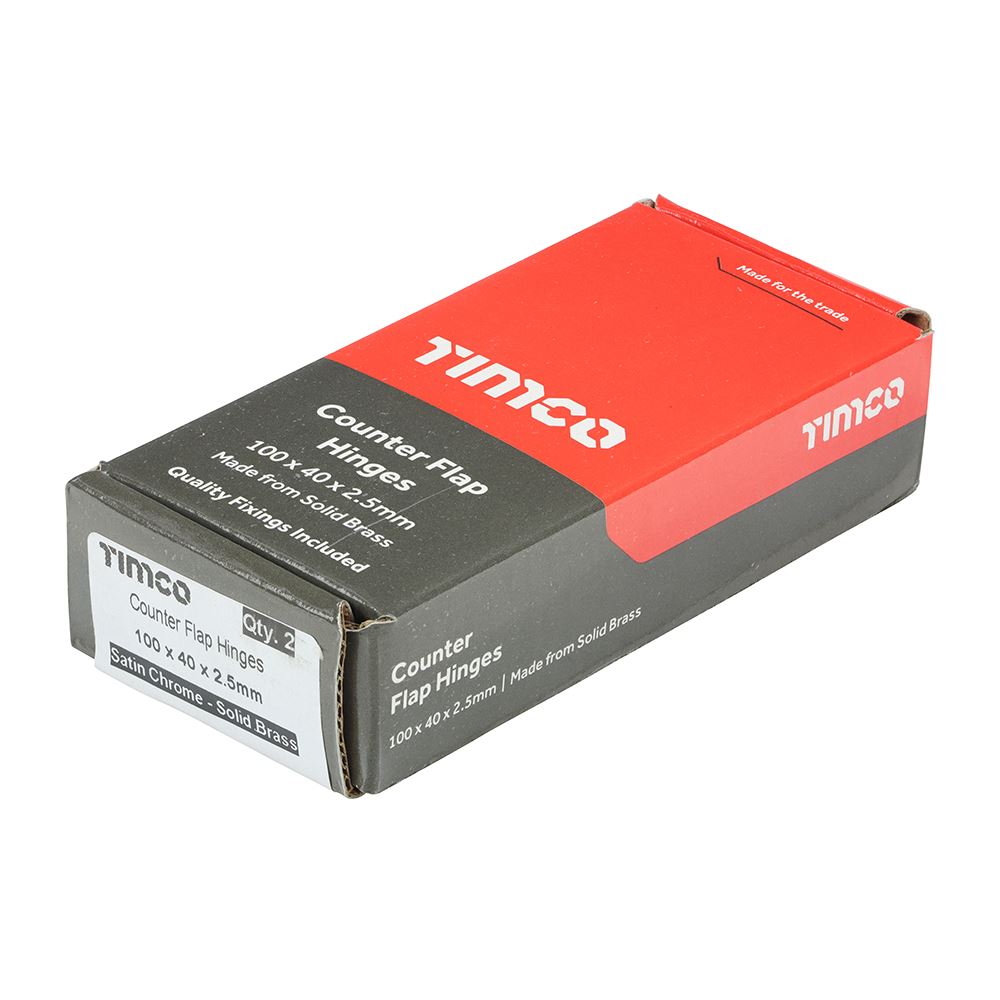 TIMCO Counter Flap Hinge SC 100 x 40 Pack 2