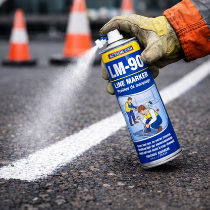 Action Can LM-90 Line Marking Spray Paint 750ml Aerosol Quick Dry