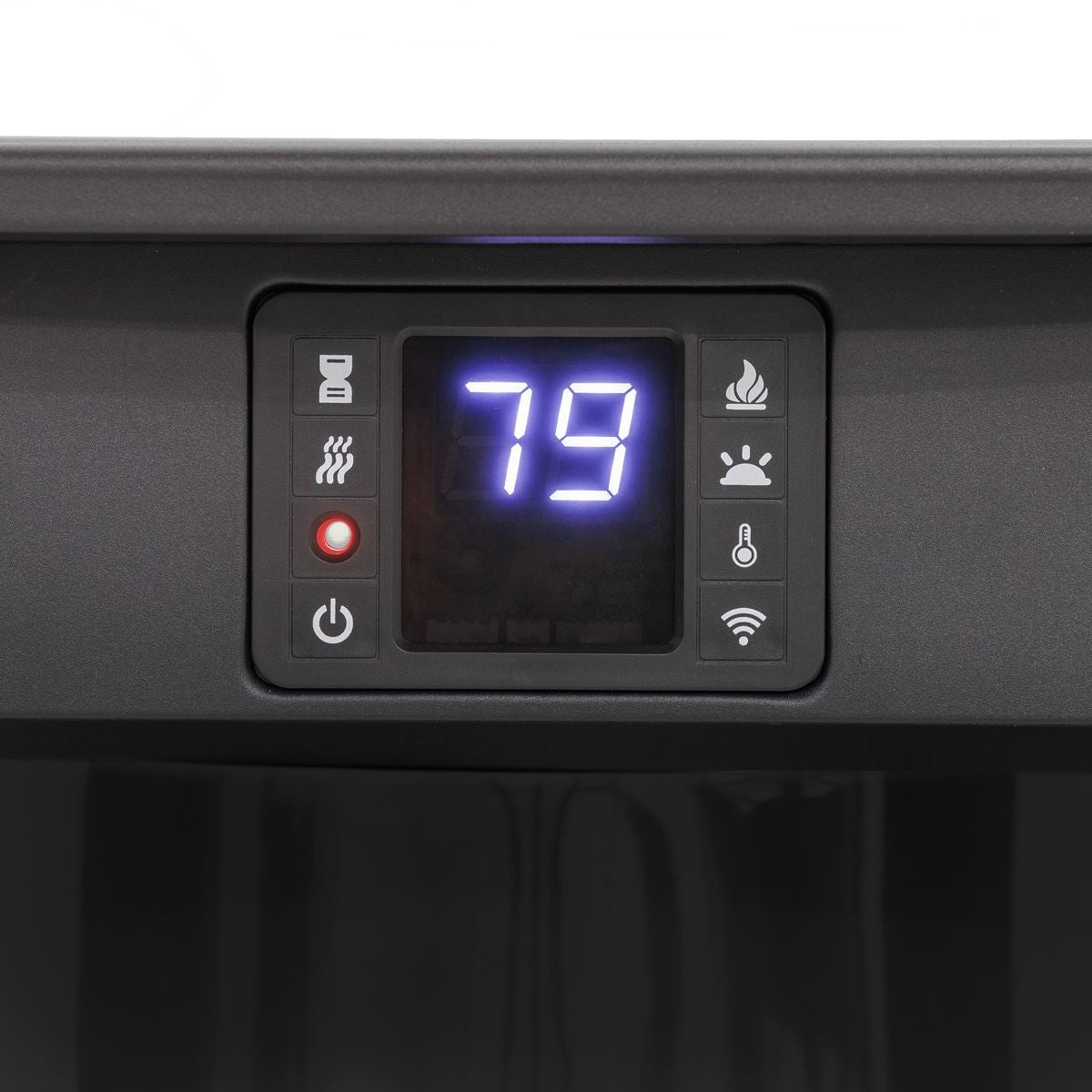 Baridi DH123 Panoramic Electric Stove Heater with LED Flame Effect & Log Storage 1800W - Black | 230V ~ 50Hz, Thermostat, Timer, Remote Control