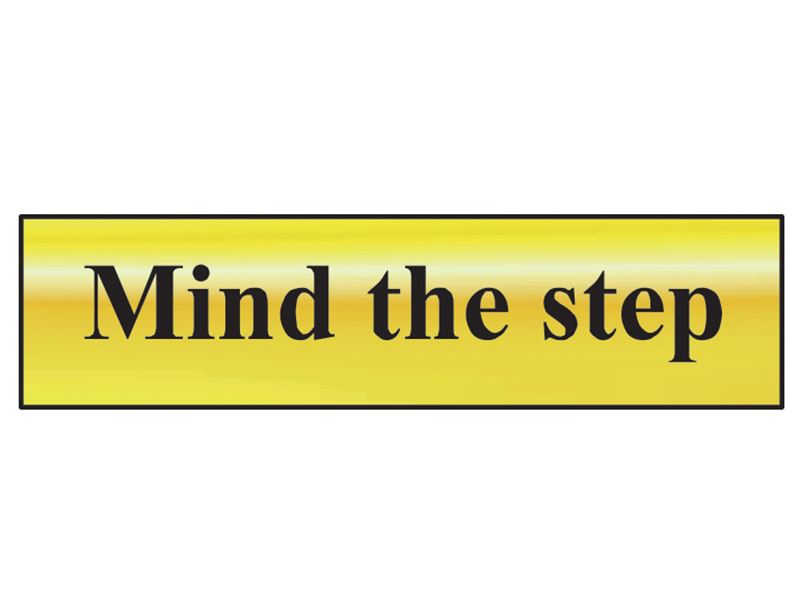 Scan SCA6029 Mind The Step - Polished Brass Effect 200 x 50mm |