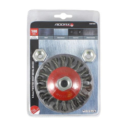 TIMCO Grinder Twist Wire Bevel Brush 100mm Pack 1