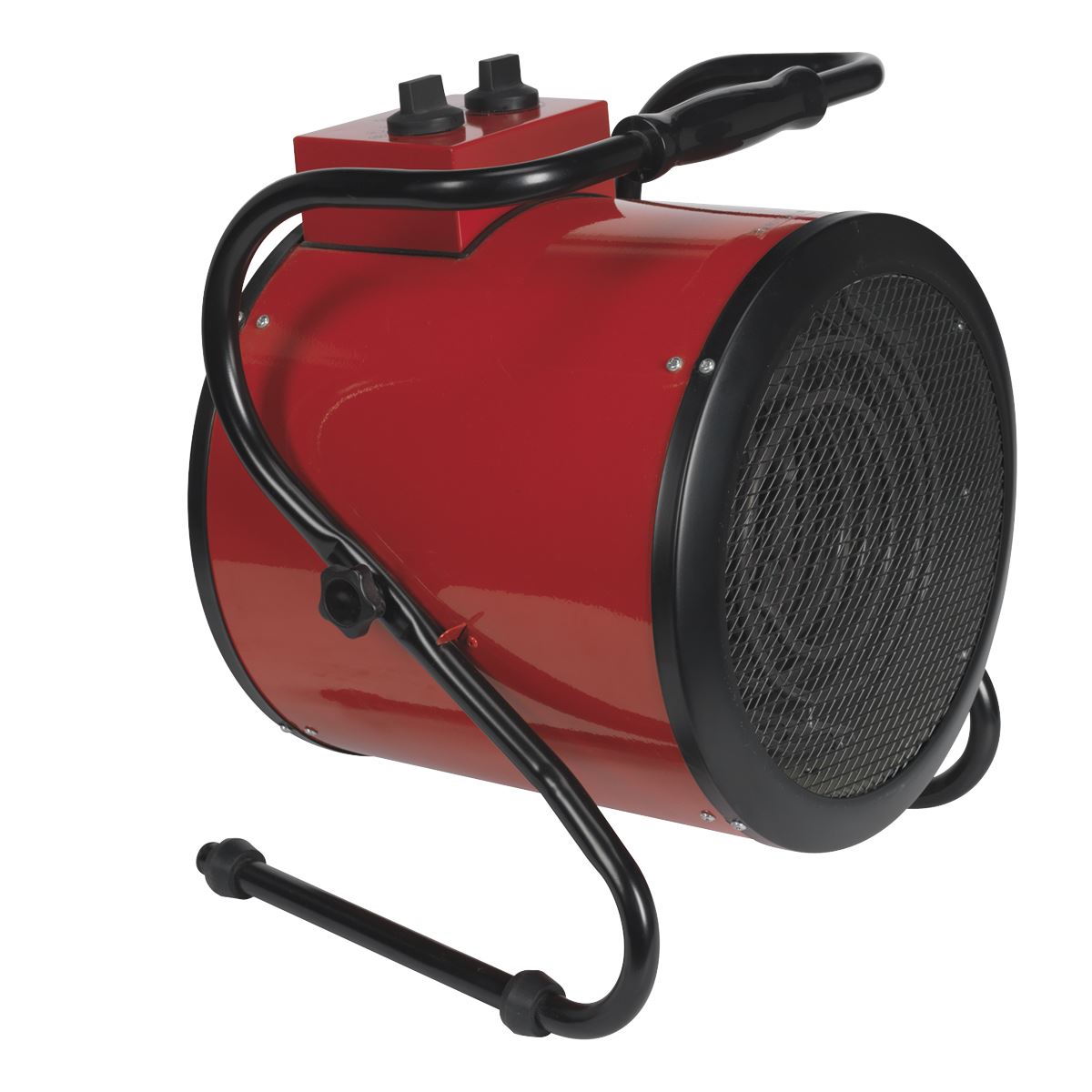 Sealey EH9001 Industrial Fan Heater 9kW/400V | 31,000Btu/hr, 4500/9000W, 400V-16A, Thermostat, Overheat Protection, Tip-Over Switch, Adjustable
