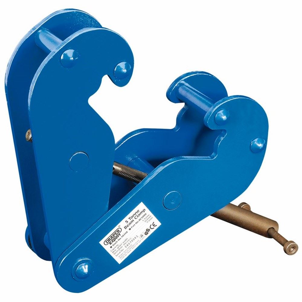 48348 Draper Expert Expert Beam Clamp, 5 Tonne BC5000 Work Light Beam Clamps Professional Trade DIY Workshop Garage Use