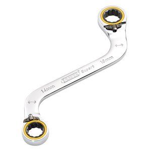 Draper 14X16MM S RATCHET SPAN 03944 HI-TORQÂ® Double Ring Ratchet S-Shape Spanners