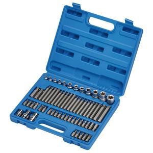 Draper SOCKET & BIT SET 63376 3/8, 1/2" Sq. Dr. Mechanic's Socket and Bit Set (61 Piece)