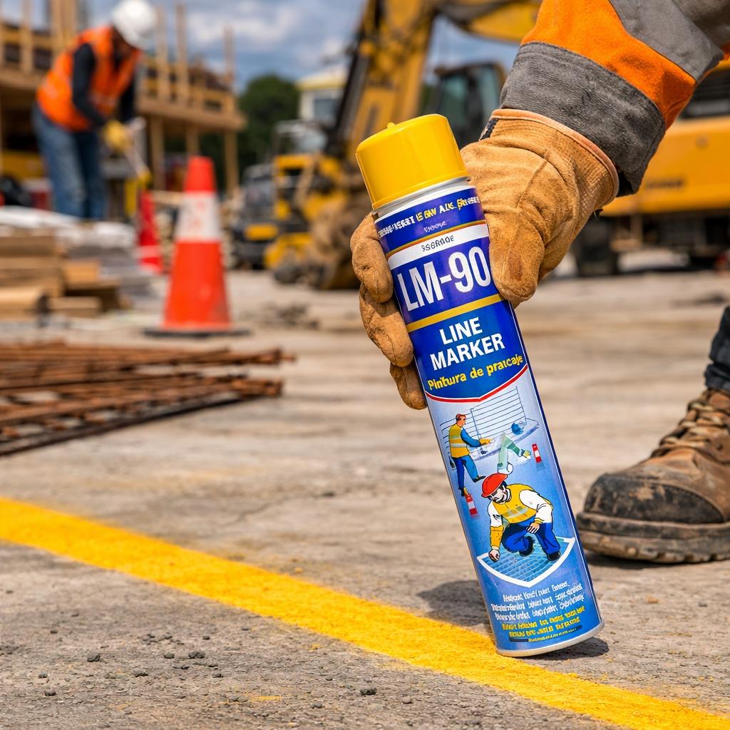 Action Can LM-90 Line Marking Spray Paint 750ml Aerosol Quick Dry