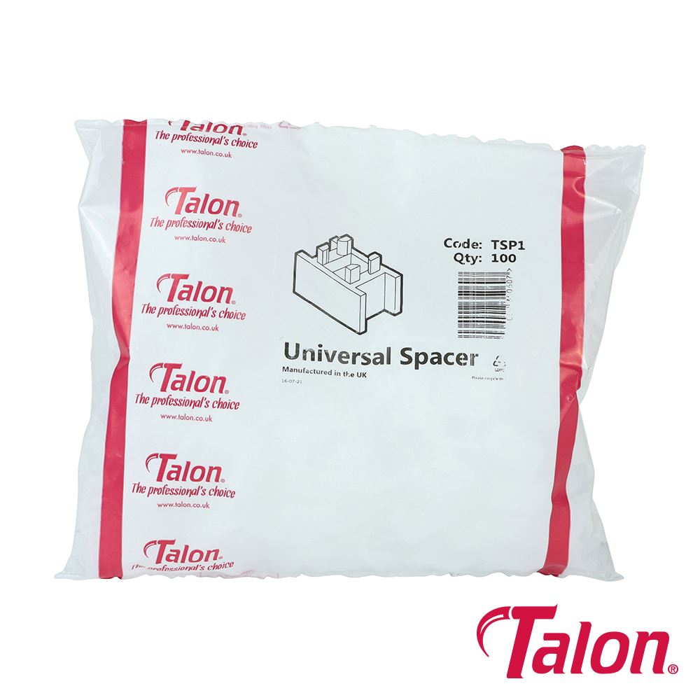 TIMCO Interlock Hinged Clip Spacer 13mm White Pack 100