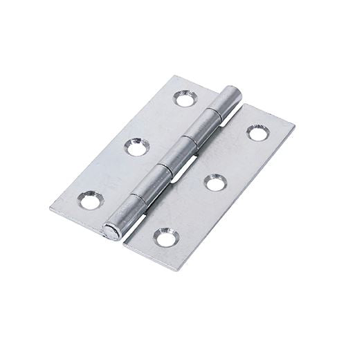 TIMCO Narrow Butt Hinge U/C Zinc 75 x 48 Silver Pack 2