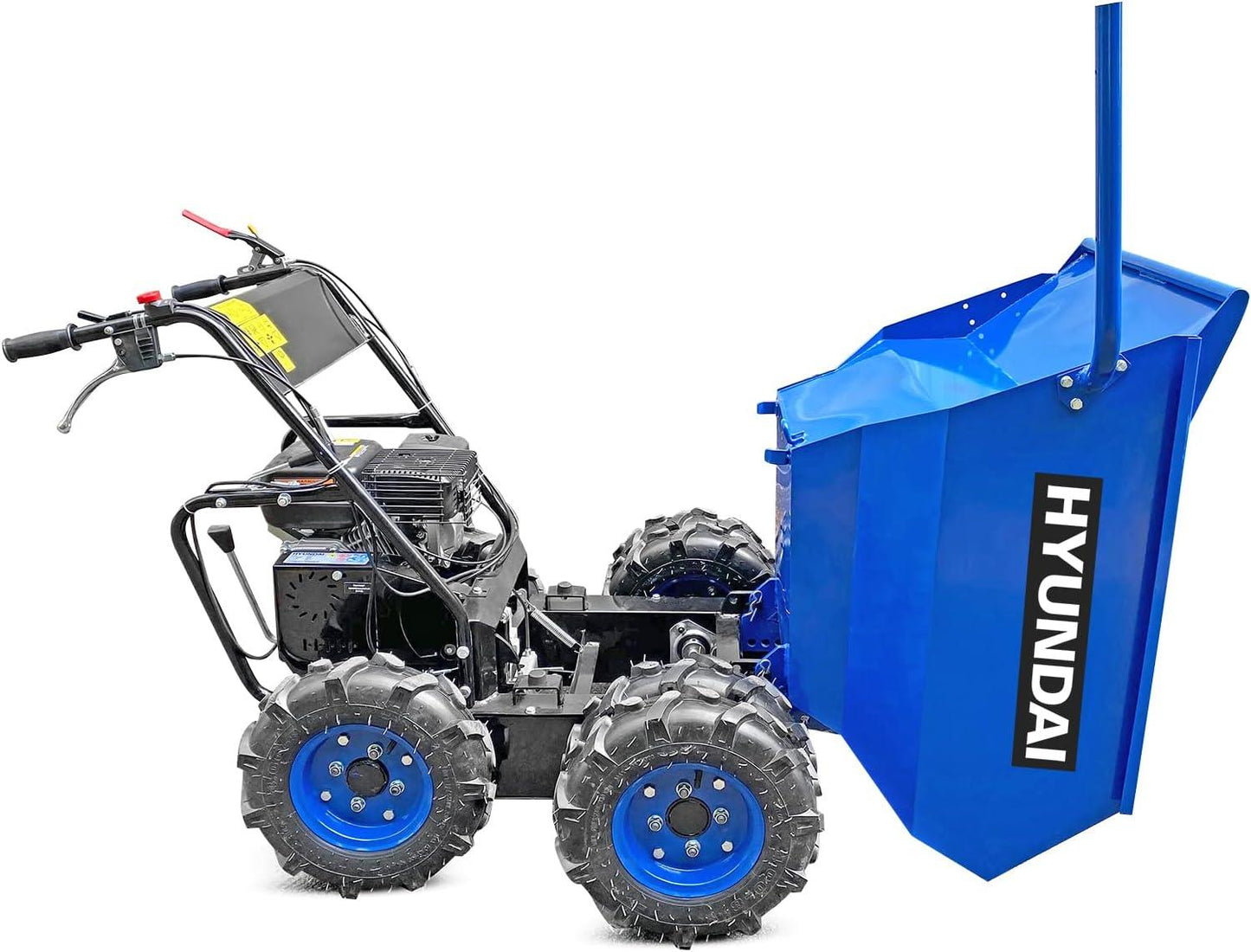 Hyundai 196cc 4-Wheel Drive 500kg Payload Mini Dumper / Power Barrow | HYMD500