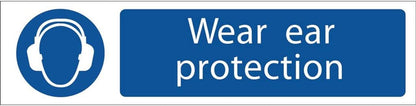 Draper WEAR EAR PROTECTORS SIGN SMALL 73158 Ear Protection' Mandatory Sign