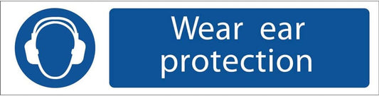 Draper WEAR EAR PROTECTORS SIGN SMALL 73158 Ear Protection' Mandatory Sign