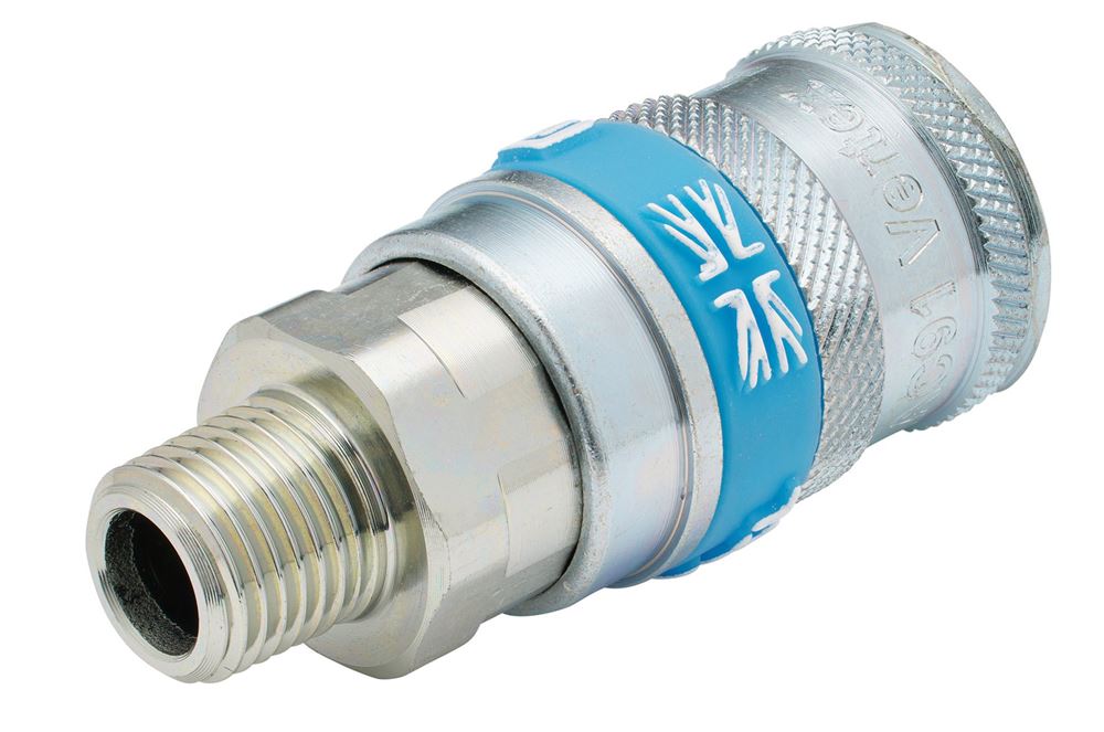 Draper VERTEX COUPLING BODY 1/4M 51402 PCL Vertex Slim Air Line Couplings (display packed)