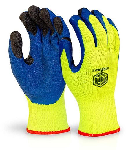 BEESWIFT LATEX THERMO-STAR FULLY DIPPED GLOVES SATURN YELLOW 9