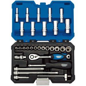 Draper 1/4 SQ.DR 30PC SOCKET SET 16444 1/4 Sq. Dr. Metric Socket Set (30 Piece)