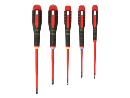 Bahco BE-9882SL SLIM ERGO™ Insulated Screwdriver Set, 5 Piece