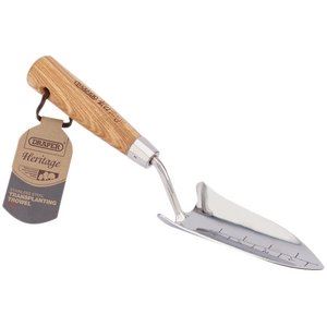 Draper ST/LESS TRANS/TROWEL 99022 Draper Heritage Stainless Steel Transplanting Trowel with Ash Handle