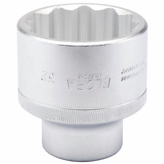 00872 Elora Elora Bi-Hexagon Socket, 3/4 Sq. Dr., 52mm 770-S 52 3/4 Sockets Professional Trade DIY Workshop Garage Use