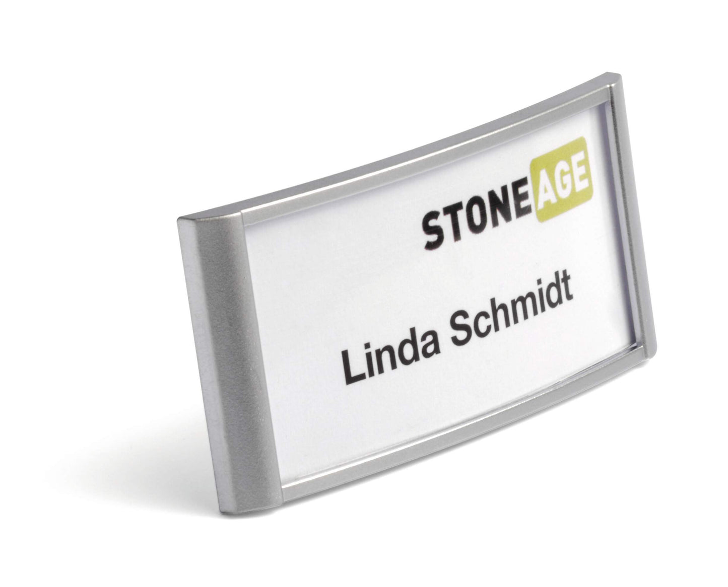 Durable Classic Magnetic Name Tag Badge Holders + Inserts | 10 Pack | 34 x 74mm