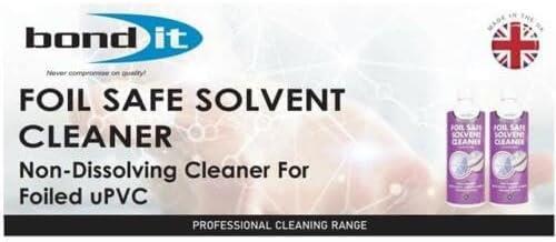 Bond It Foil Safe Solvent Cleaner for uPVC Frames Doors Windows 1L Trade Grade