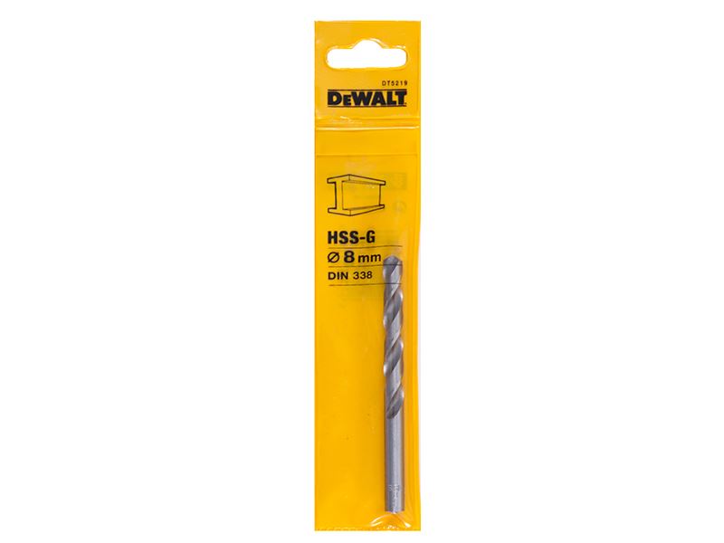 DeWalt DT5219-QZ HSS-G Jobber Drill Bit 8.0mm OL:117mm WL:75mm