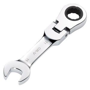 Draper 11MM STUBBY FLEX RACT. SPANNER 27966 27966 HI-TORQÂ® Metric Stubby Flexible Head Ratchet Combination Spanner