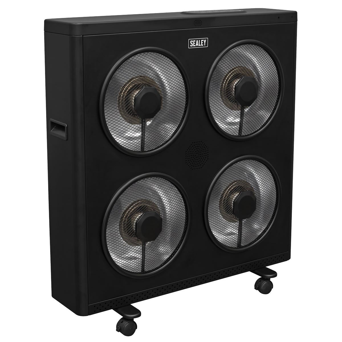 Sealey IR4 Infrared Radiant Cabinet Heater 2.8kW | 2800W, 230V 50Hz, Thermostat, Timer, Remote Control, Wheels, Overheat Protection