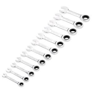 Draper 12PC STUBBY RATCHETING SPANNER 27931 27931 HI-TORQÂ® Metric Stubby Ratchet Combination Spanner Set (12 Piece)