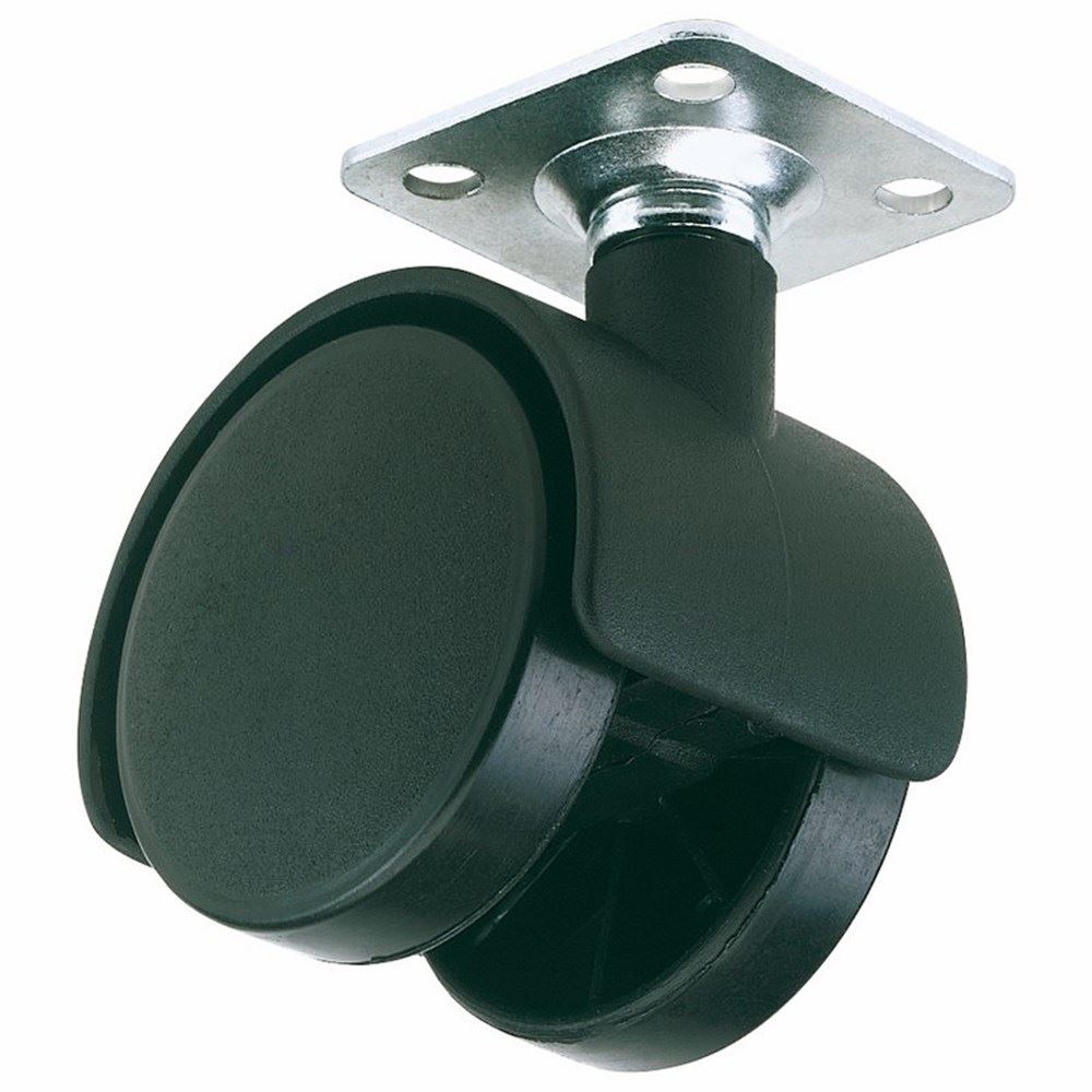 Draper NY.WHEEL CASTOR-PLATE 40MM DIA 65462 40mm Twin Nylon Swivel Plate Castor