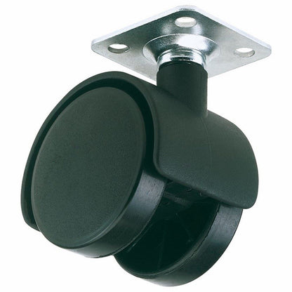 Draper NY.WHEEL CASTOR-PLATE 40MM DIA 65462 40mm Twin Nylon Swivel Plate Castor