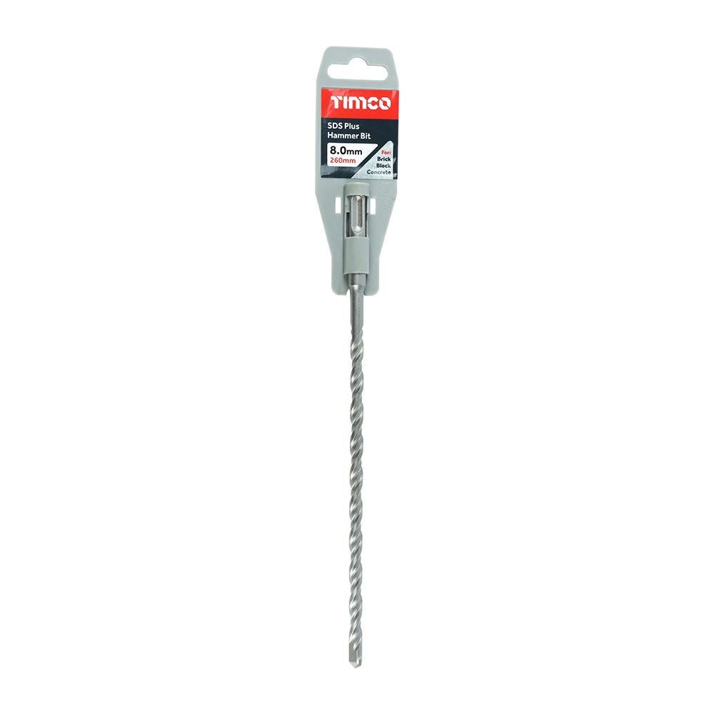 TIMCO SDS Plus Hammer Bit 8.0 x 260 Pack 1