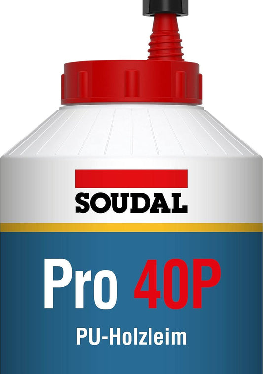 Soudal PRO 40P PU Wood Adhesive 750g – D4 Water Resistant Timber Glue for Joinery & Construction