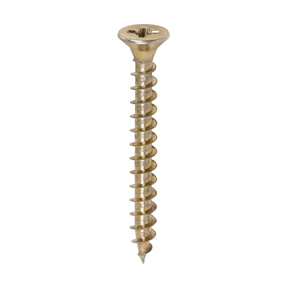 TIMCO Solo Woodscrew PZ2 CSK ZYP 5.0 x 45 Gold Pack 200
