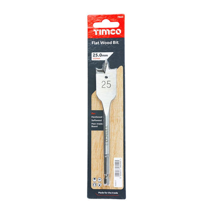 TIMCO Flat Wood Bit 25.0 x 152 Pack 1