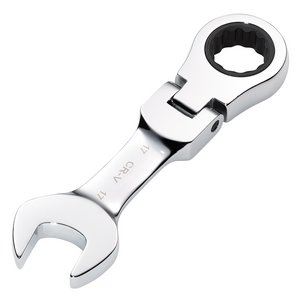 Draper 17MM STUBBY FLEX RACT. SPANNER 27977 27977 HI-TORQÂ® Metric Stubby Flexible Head Ratchet Combination Spanner