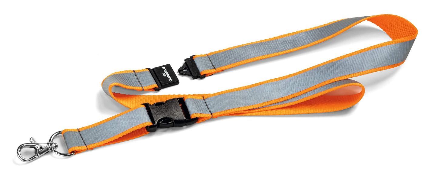 Durable Reflective Detachable Neck Lanyards with Clip and Safety Release| Orange