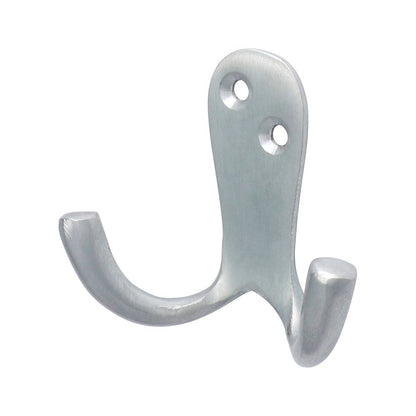TIMCO Double Robe Hook Sat. Chrome 47 x 24mm Pack 1