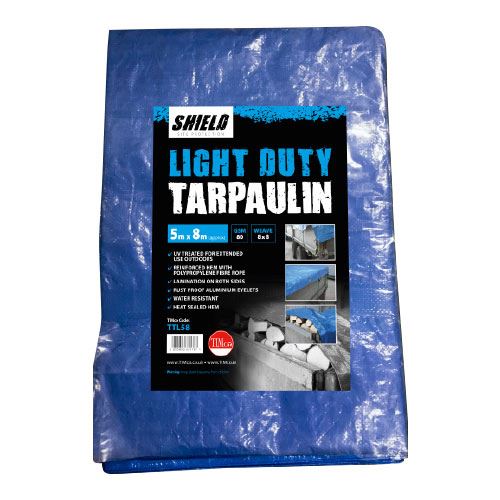 Timco Light Duty Tarpaulin Waterproof Ground Sheet Cover Camping Garden