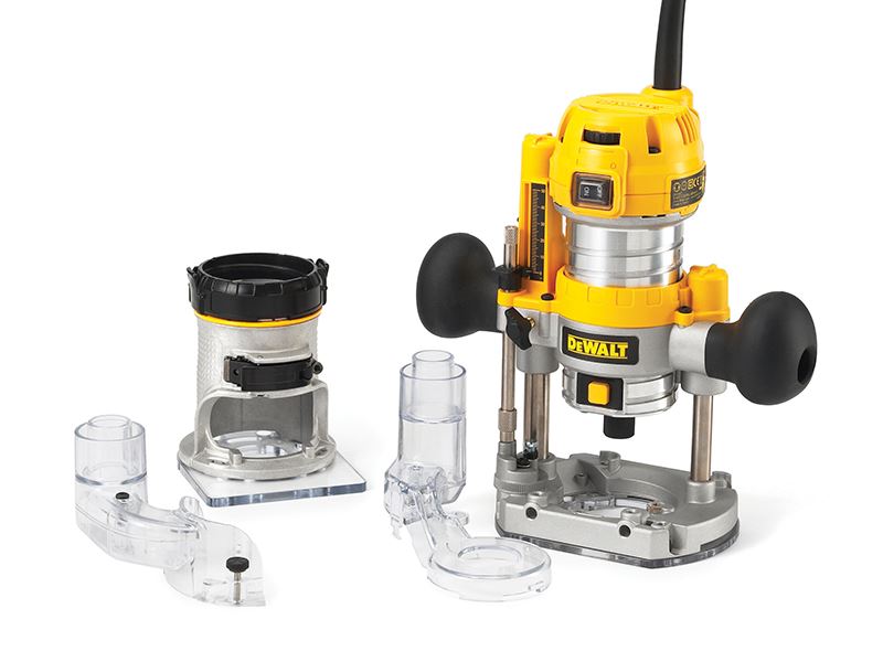 DeWalt D26204K-GB D26204K 1/4in Premium Plunge & Fixed Base Combi Router 900W 240V