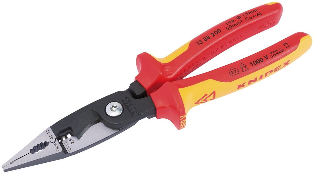 Draper ELECTRICAL INSTALLATION PLIERS 80803 Fully Insulated Electricians Universal Installation Pliers