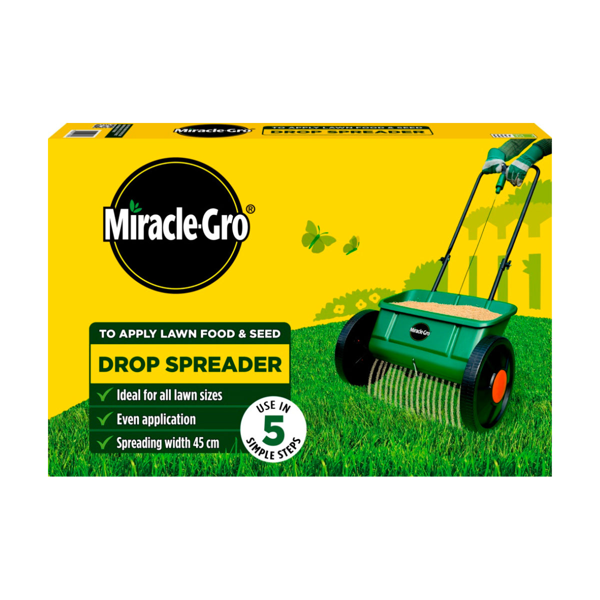 Miracle Gro Drop Lawn Feed Seeds Grass Reseeding Treatment Spreader