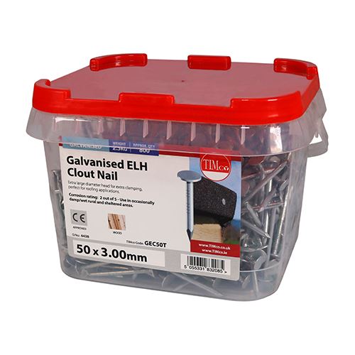 TIMCO Clout Nail ELH - Galvanised 50 x 3.00 Pack 2.5