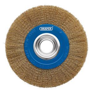 Draper BENCH GRINDER WIRE WHEEL 200MM 08067 Brassed Steel Bench Grinder Wire Wheel Brushes