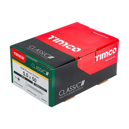 TIMCO Classic Screw PZ2 CSK ZYP 5.0 x 50 Gold Pack 200