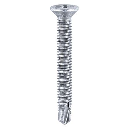 TIMCO S/Drill PVC Screw CSK - BZP M4 x 32 Pack 1000